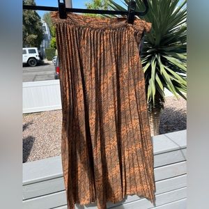 H&M Long Snake-Print Skirt